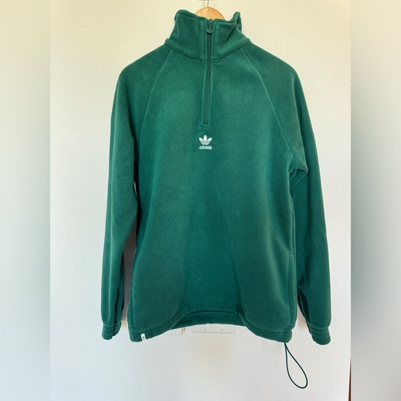 Adidas originals green quarter-zip fleece - Picture 4 of 6